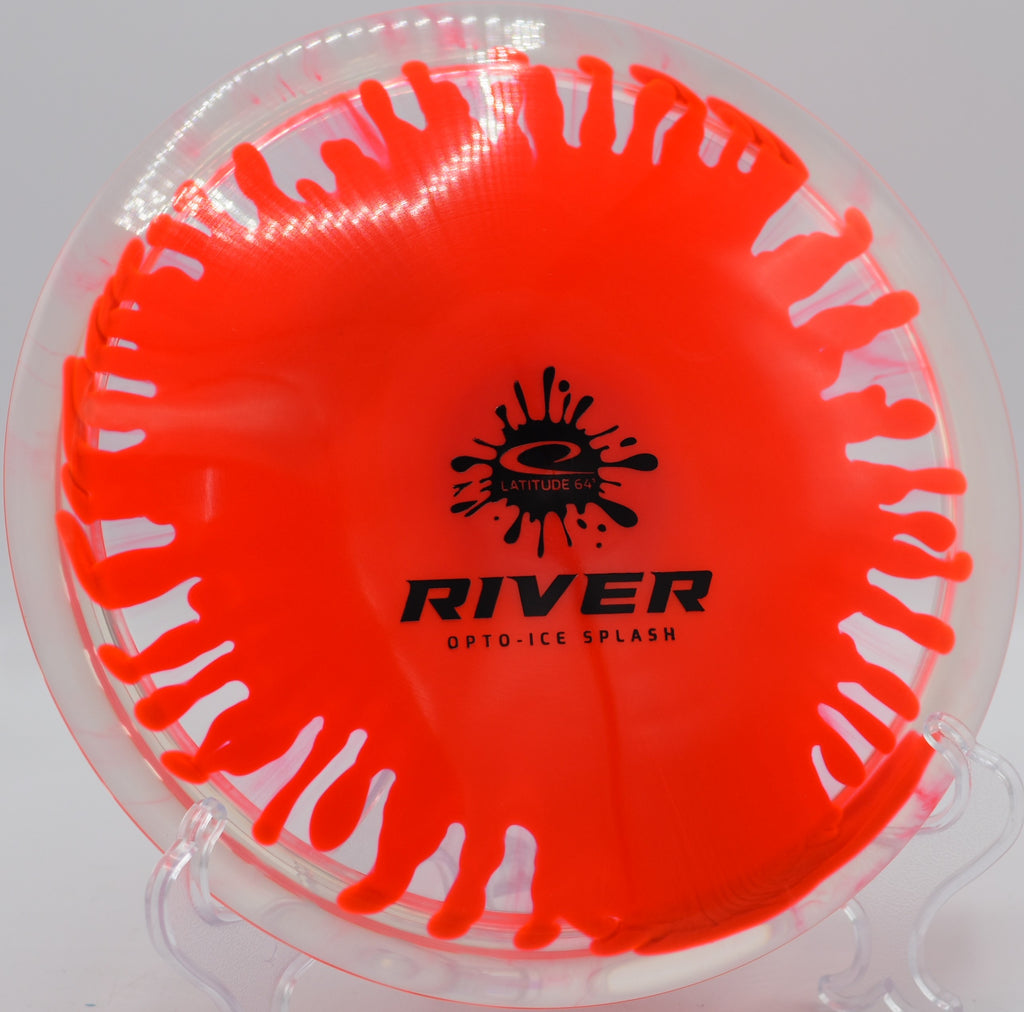 River in Opto-Ice Splash plastic released cleanly at W.R. Jackson in Appling, Georgia, known for its smooth rim and neutral flight path.

