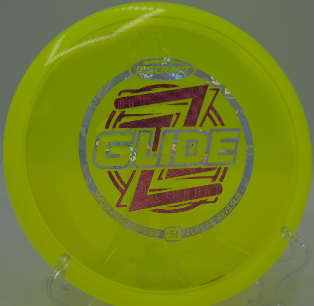 Reissued Z Glide gliding across open fields at Veterans Park Disc Golf Course in Arlington, Texas.