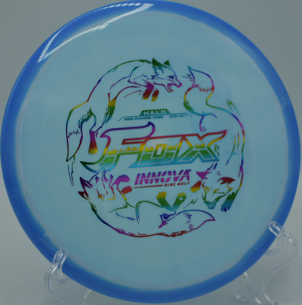 Player lining up a Halo Star Fox shot at Pier Park Disc Golf Course in Portland, Oregon.