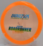 Innova Champion Roadrunner holding a controlled turnover on Hole 10 at The Landings Disc Golf Course, Clearwater, Florida.
