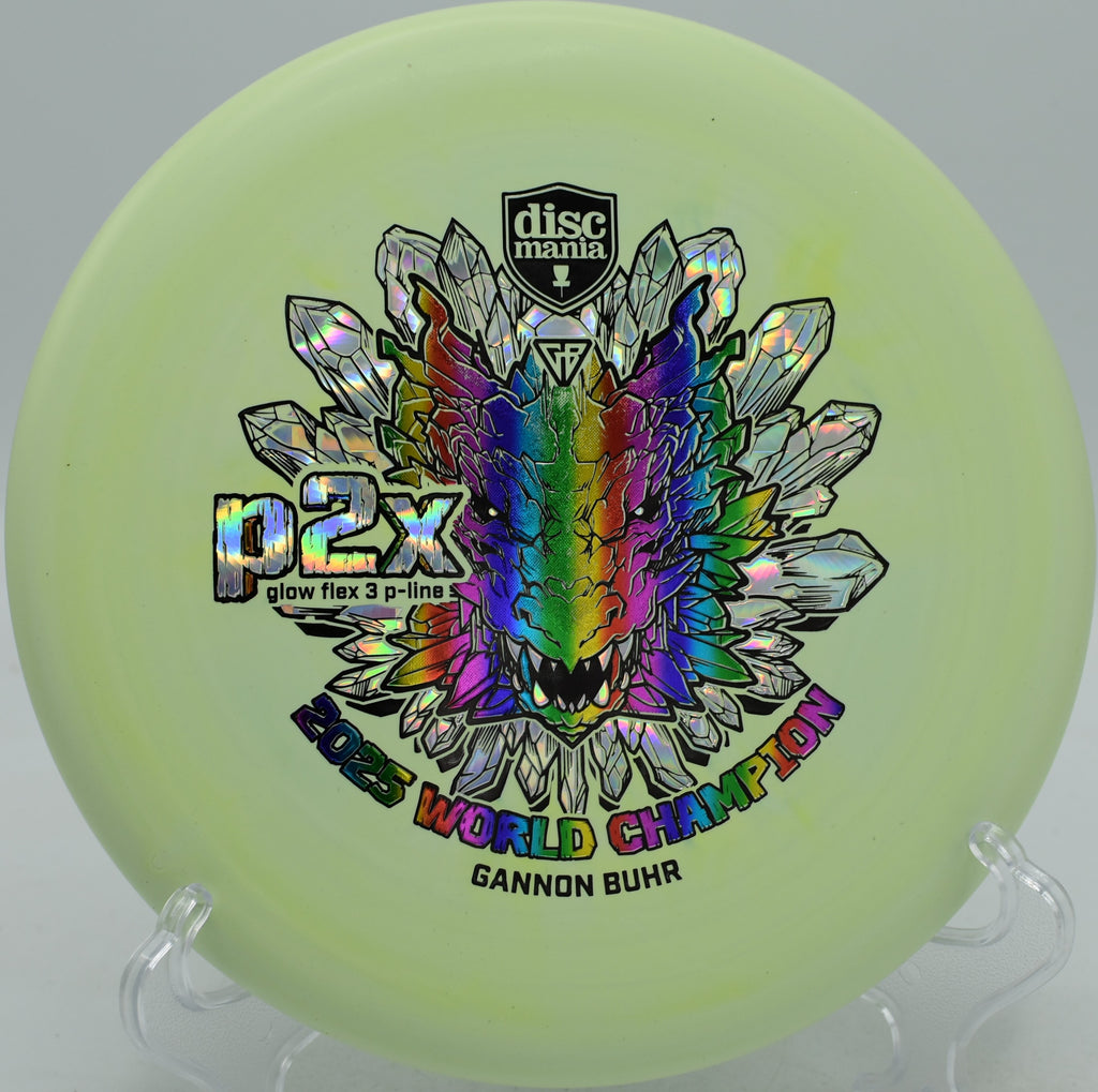Glow Flex 3 P-Line P2x Gannon Buhr 2025 World Champion Triumph Series disc carving approaches at Fountain Hills Disc Golf Course in Fountain Hills, Arizona.