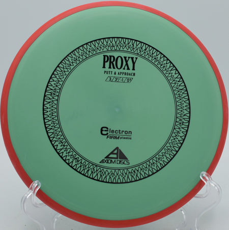 Axiom Electron Firm Proxy stable putter dropping into chains at Water Works Park Disc Golf Course in Kansas City, Missouri.