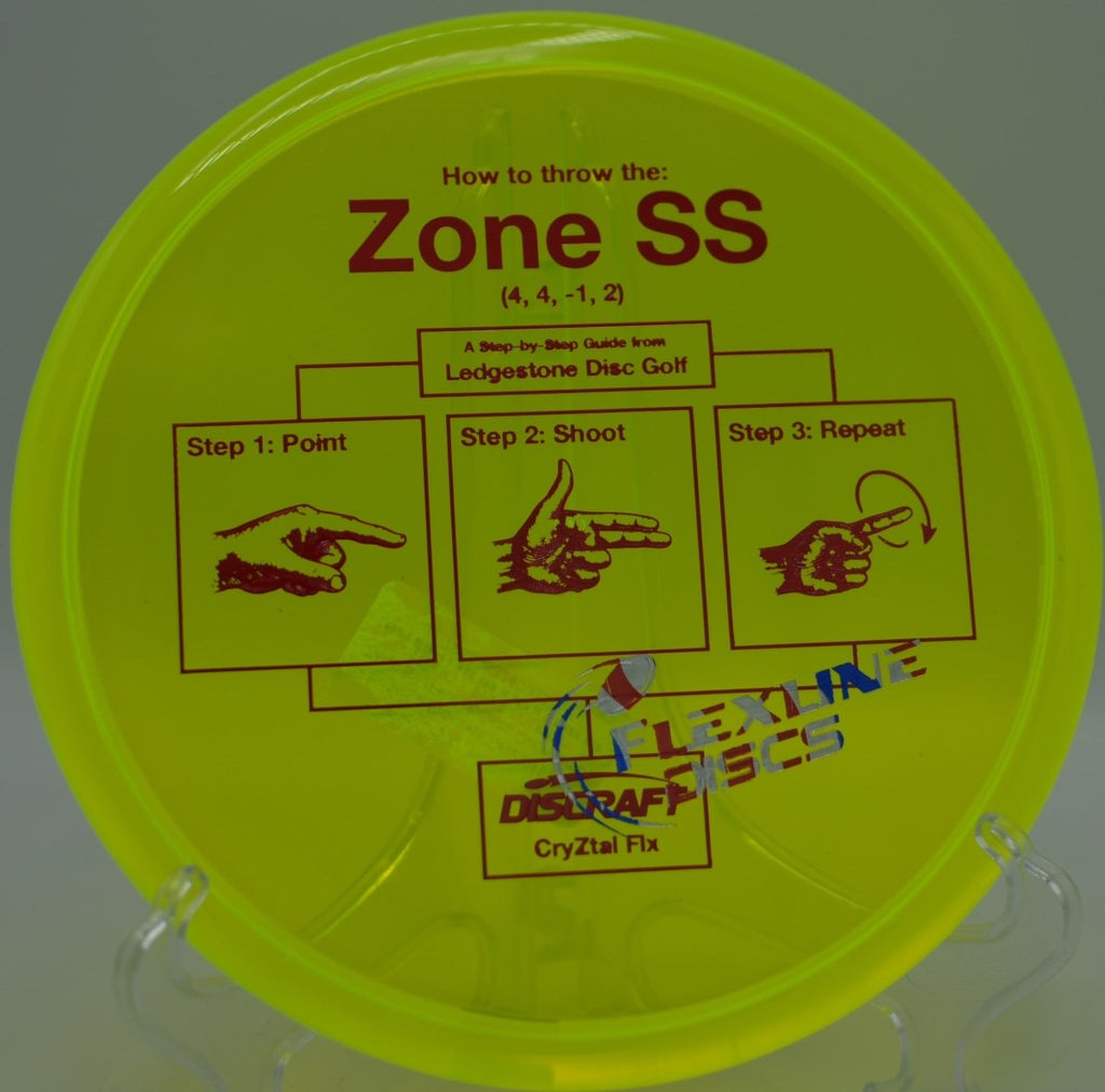 CryZtal FLX Zone SS approaching with precision on a low-ceiling shot at Pagosa Springs Disc Golf Course in Pagosa Springs, Colorado