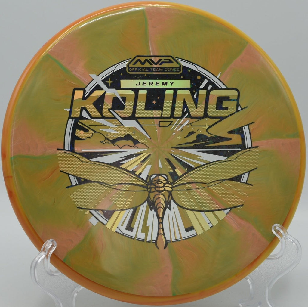 Axiom Tempo Koling Team Series forehand utility shot at Panther Creek Disc Golf Course in Springfield, Illinois
