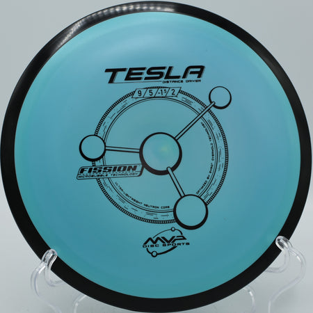 MVP Fission Tesla on a straight fairway drive at Smugglers’ Notch Disc Golf Center in Jeffersonville, Vermont.