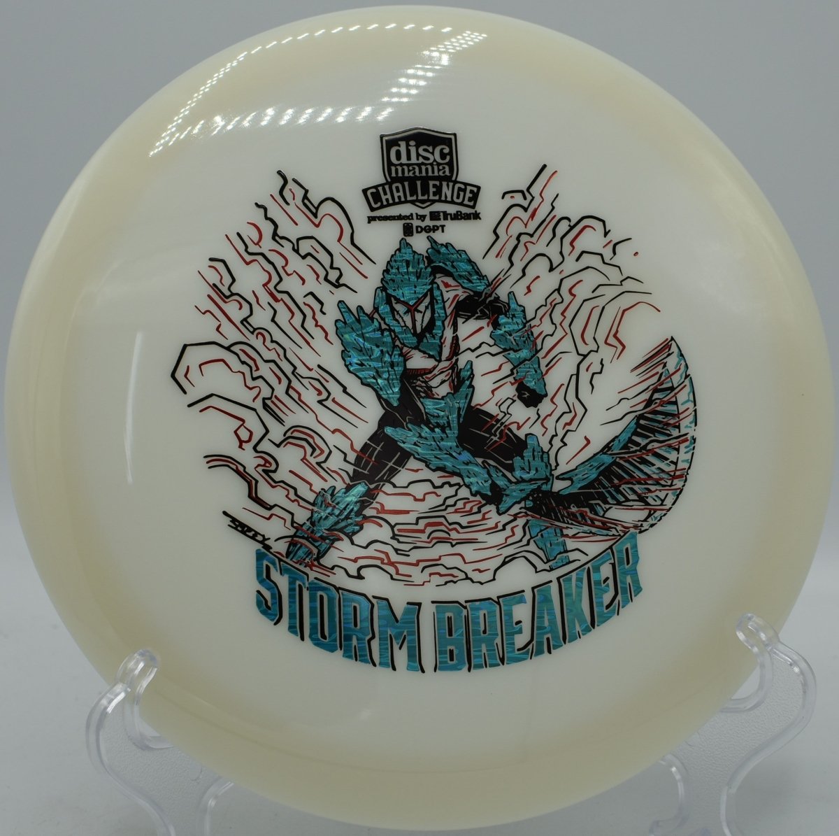 Neo Function fundraiser fairway driver displayed at Northwood Black Disc Golf Course in Morton, Illinois, ideal for long drifting turnover shots