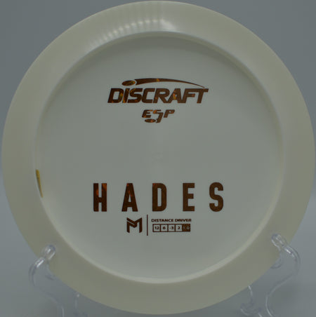 Paul McBeth ESP Hades flying on a long hyzer-flip drive at Blue Mountain Disc Golf Course in Missoula, Montana.