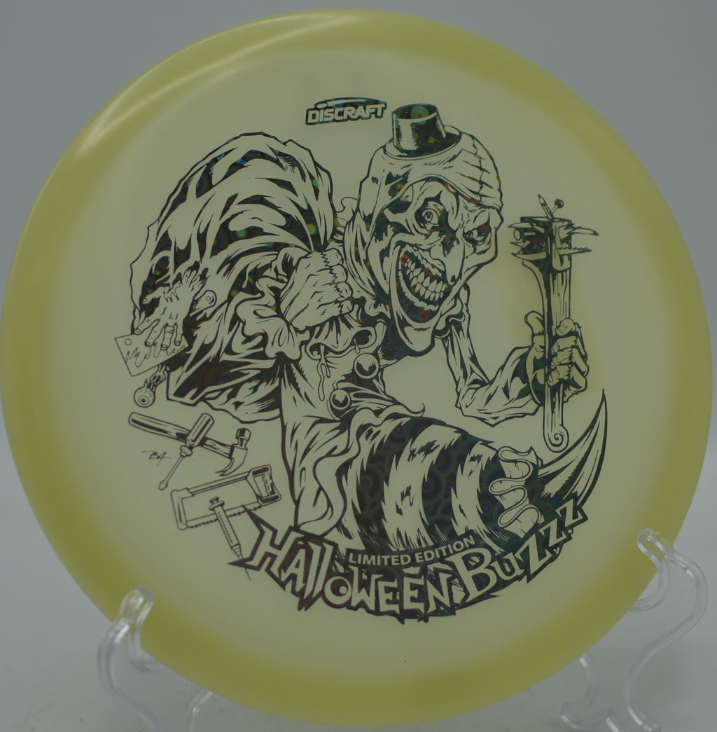 2025 Mega Glo Halloween Buzzz single stamp parked under basket at Fort Steilacoom Gold Course in Lakewood, Washington.