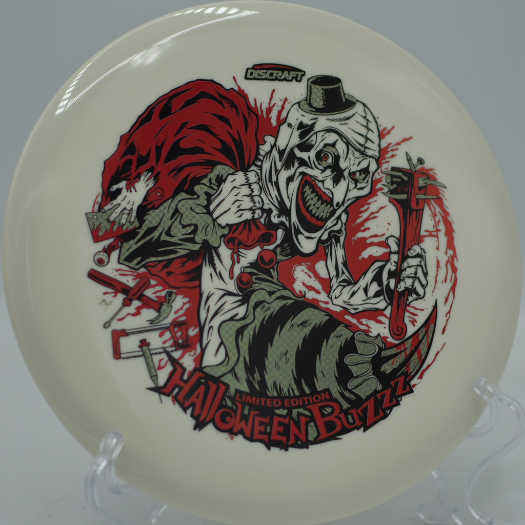 Discraft Halloween Glo Triple Stamped Buzzz 2025 flying clean at Golden Gate Park Disc Golf Course in San Francisco, California.