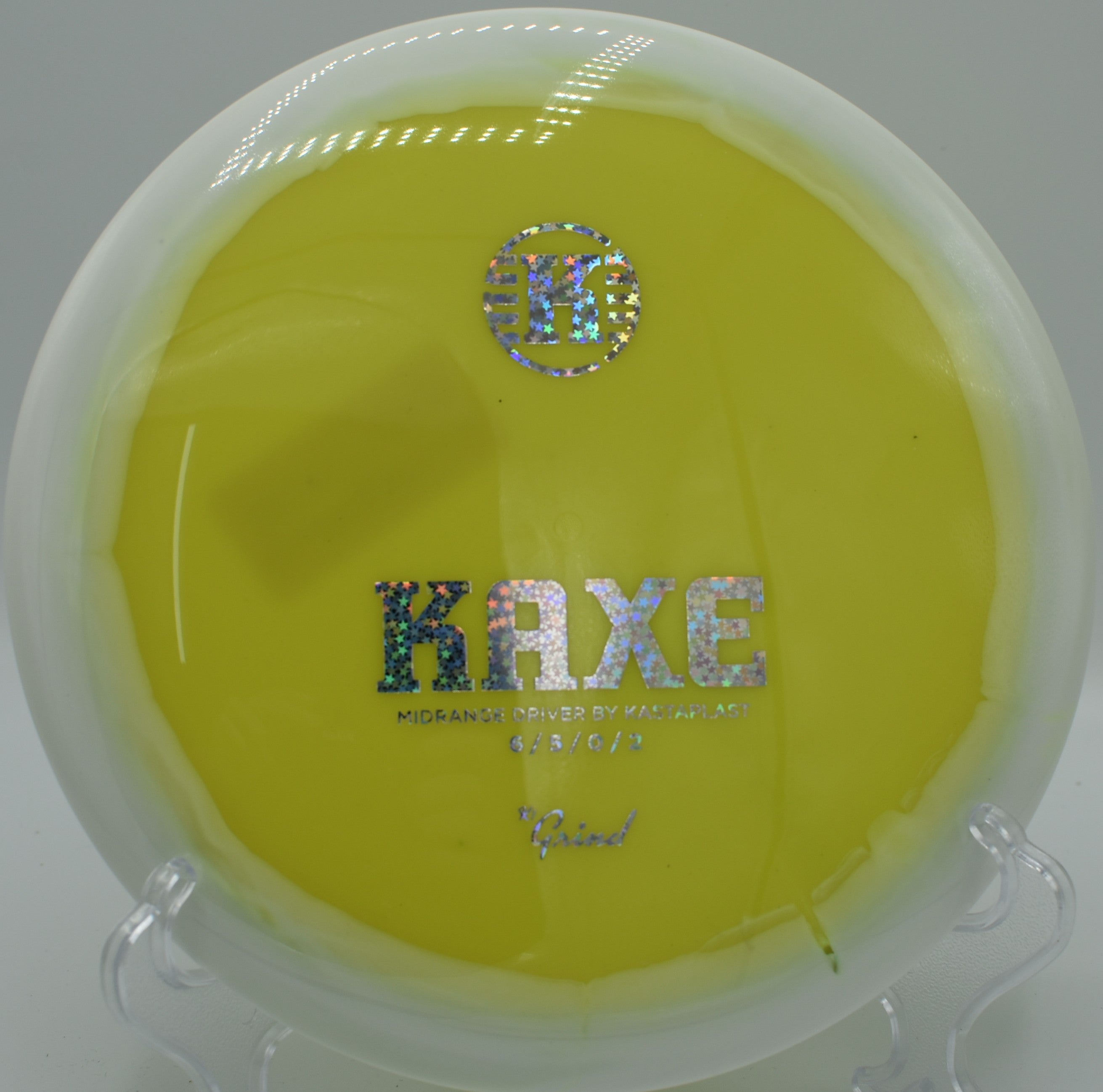K1 Grind Kaxe at Spearhead Pointe DGC, Cushing WI for precision disc golf fairway shots and reliable finishing fade