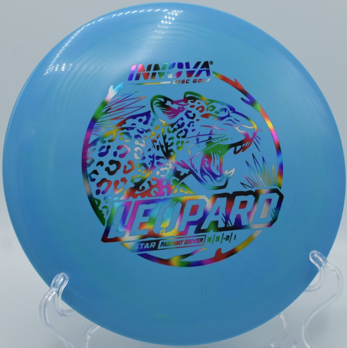 Innova Star Leopard driver staged for a precision fairway line at Cedar Grove Disc Golf Course in Fairmont, West Virginia