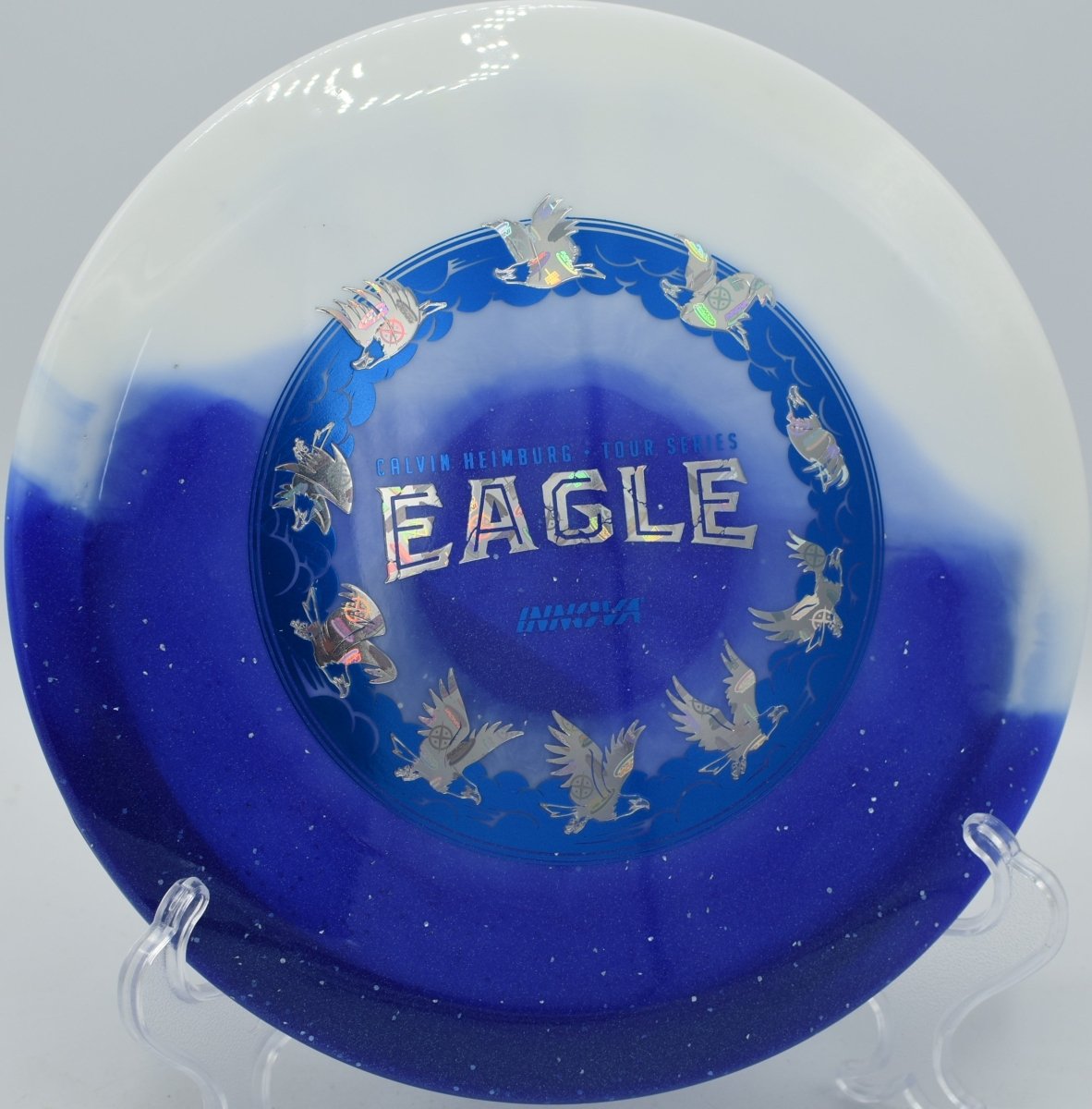 Calvin Heimburg Eagle carving S-curves through woods at Nevin Disc Golf Course, Charlotte, North Carolina