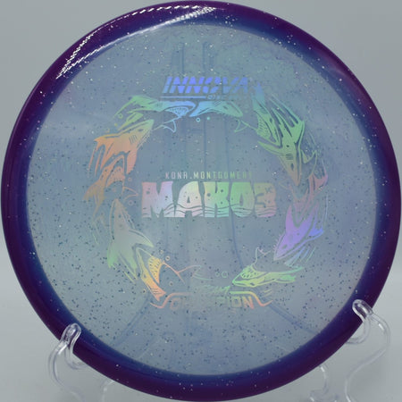 Innova Halo Champion Metal Flake Mako3 midrange delivering pure line at Blue Ribbon Pines Disc Golf Course in East Bethel Minnesota