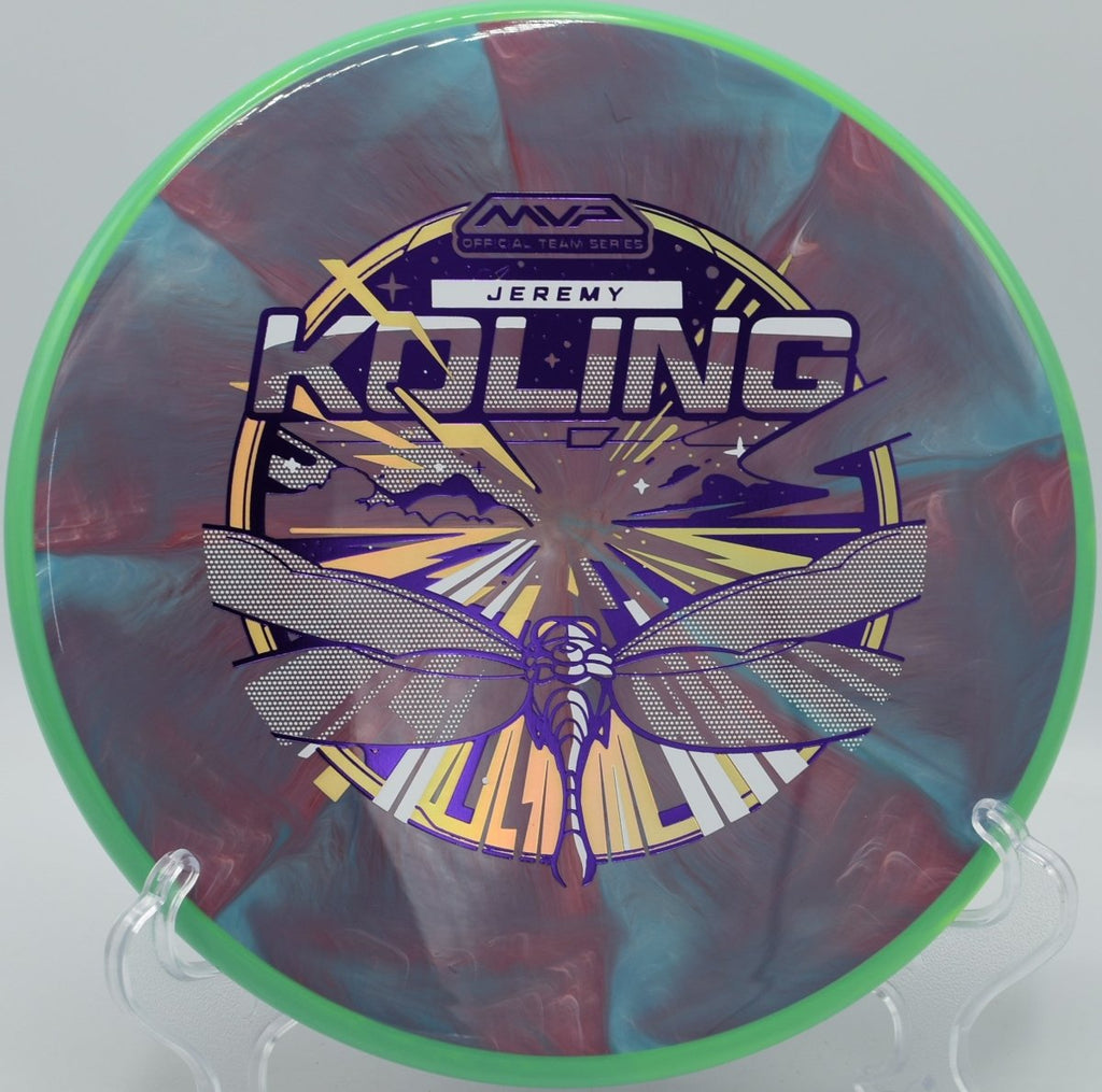 Cosmic Neutron Tempo stable approach finish near basket at Persimmon Ridge Disc Golf Course in Greenbrier, Arkansas