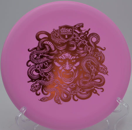 Discmania Exo Soft Lumen Link Medusa glow putter providing smooth release at Hornets Nest Disc Golf Course in Charlotte, North Carolina.