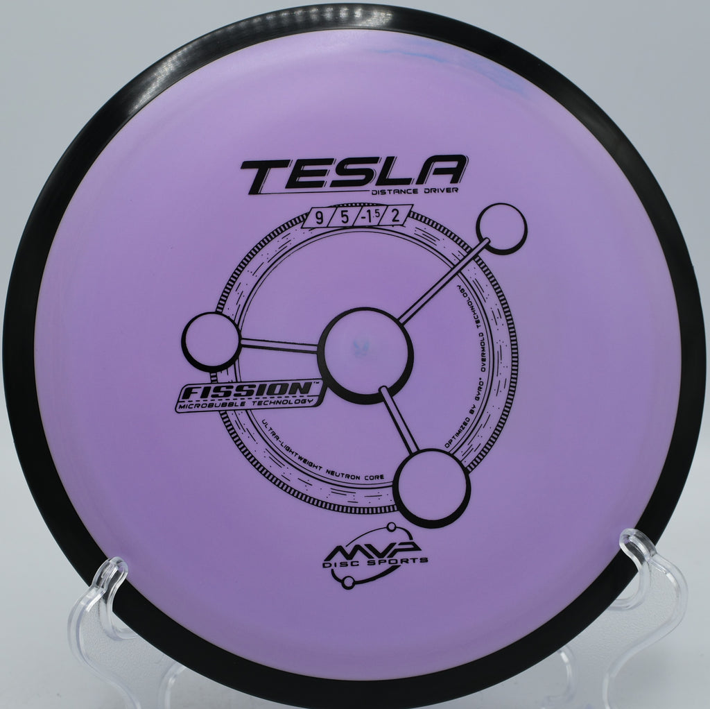 Fission Tesla ripping through a headwind drive at Lemon Lake Disc Golf Complex in Crown Point, Indiana.