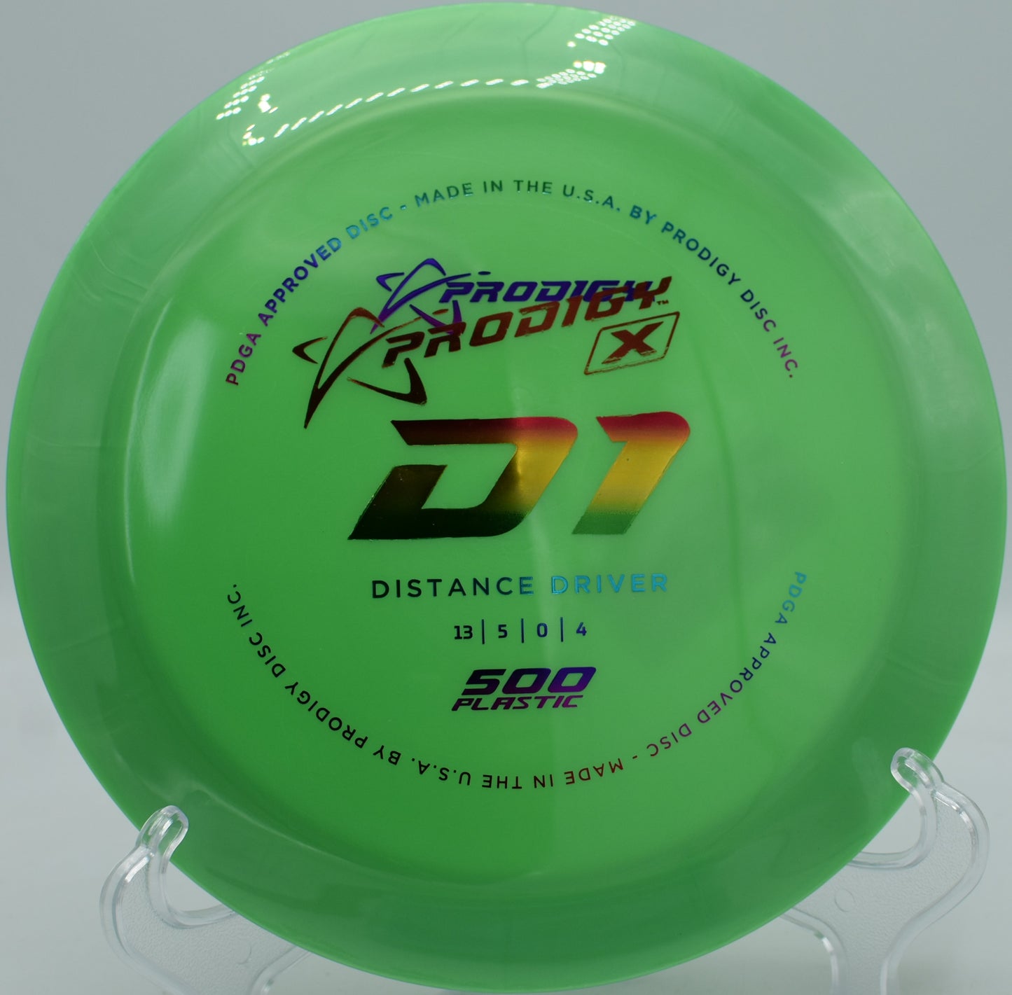 Prodigy D1 500 Plastic F2 launching on a power hyzer at North Cove Disc Golf Course in Marion, North Carolina.