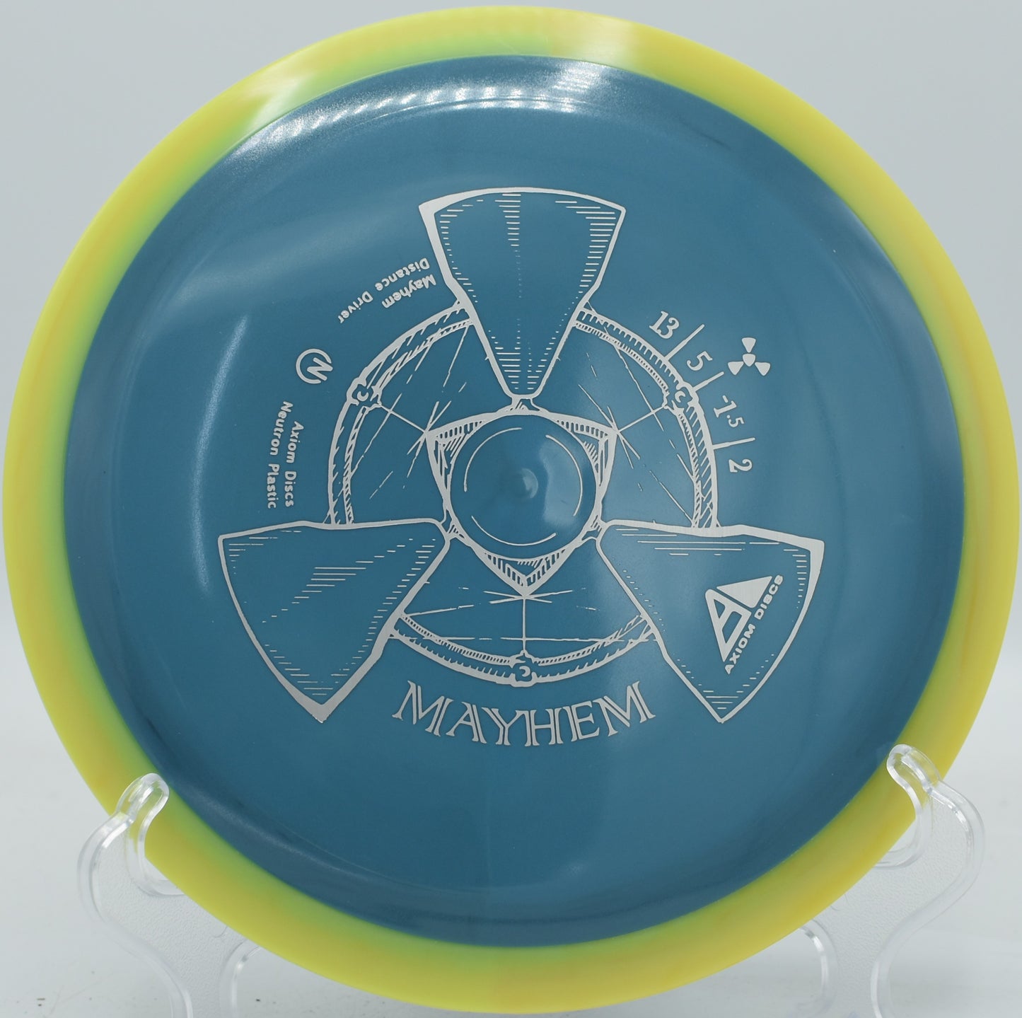 Neutron Mayhem used for a forehand flex shot with smooth recovery at Brackett’s Bluff DGC.

