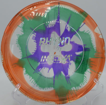 I-Dye Champion Rhyno at Blue Ribbon Pines DGC, East Bethel MN for confident disc golf approaches