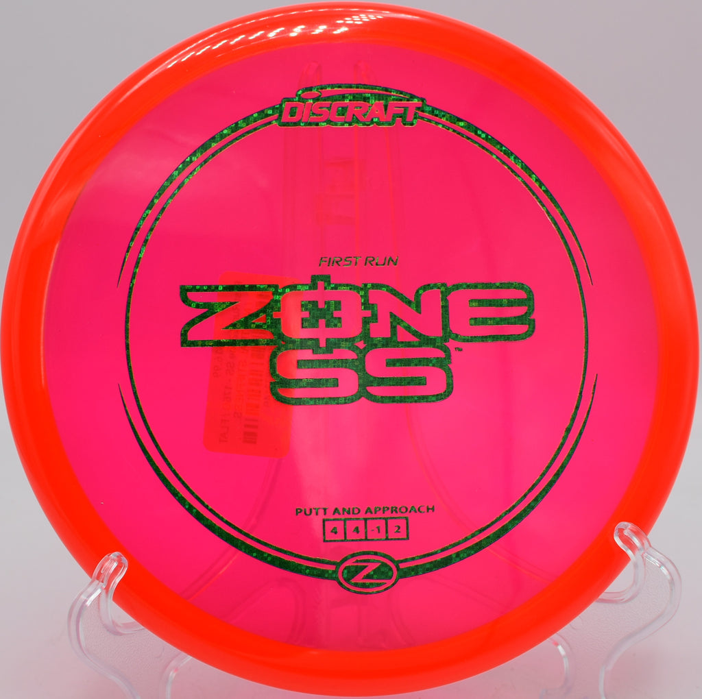 Zone SS Z plastic parked beside elevated basket at Rocklin DGC in California
