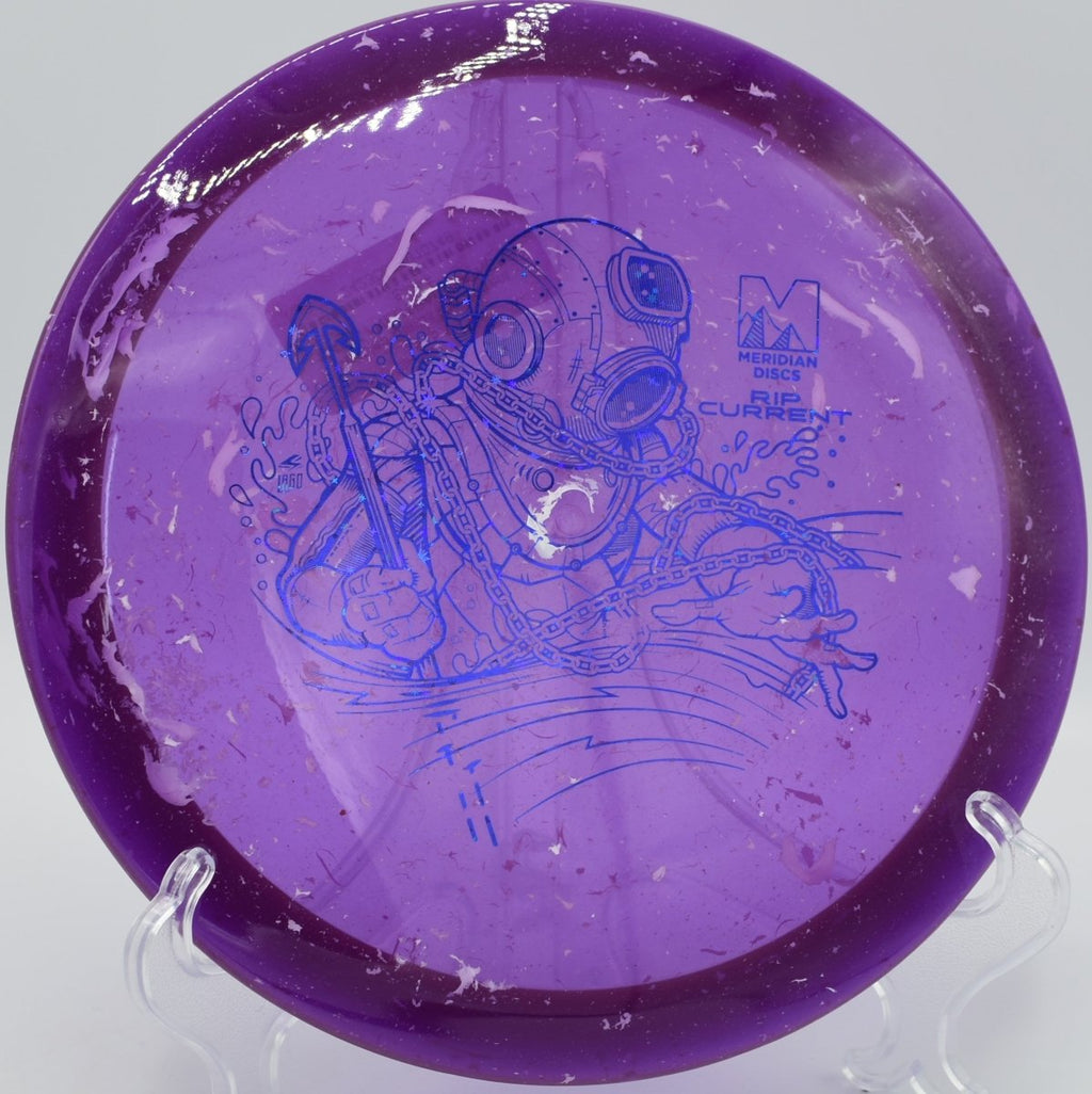 Marbled Clarus Rip Current hyzer-flip drive at Freedom Hills Disc Golf Course in Nineveh, Indiana