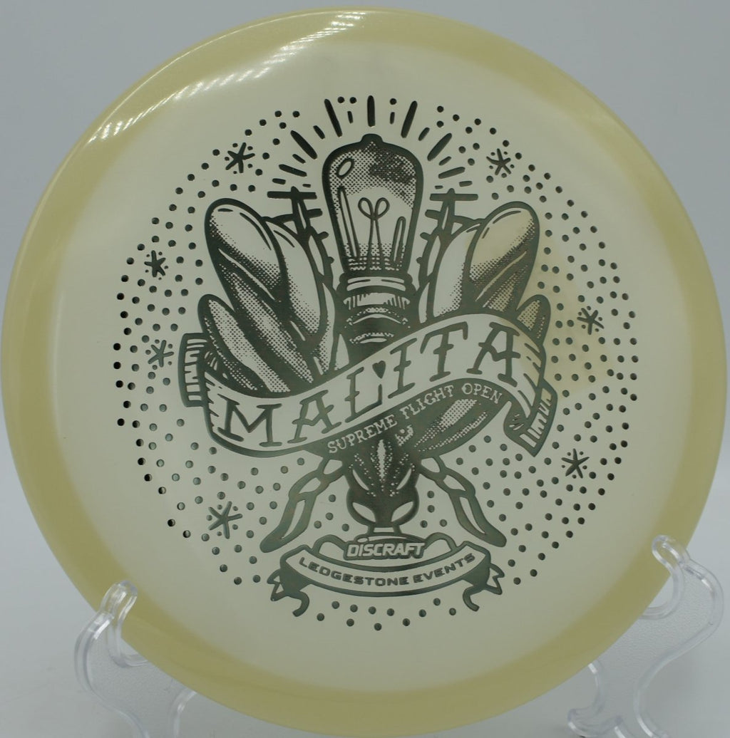 SFO Mega Glo Malita touch forehand approach tracking straight at Hudson Mills DGC in Dexter, MI