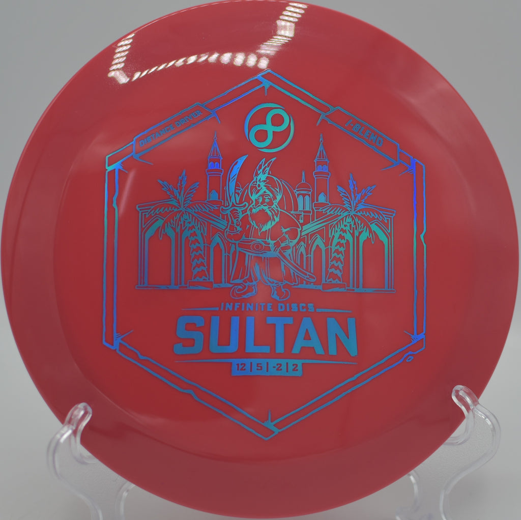 Infinite Sultan unleashing a power backhand at Seatac DGC in Seatac, WA, turning late before finishing with reliable 2-fade stability.