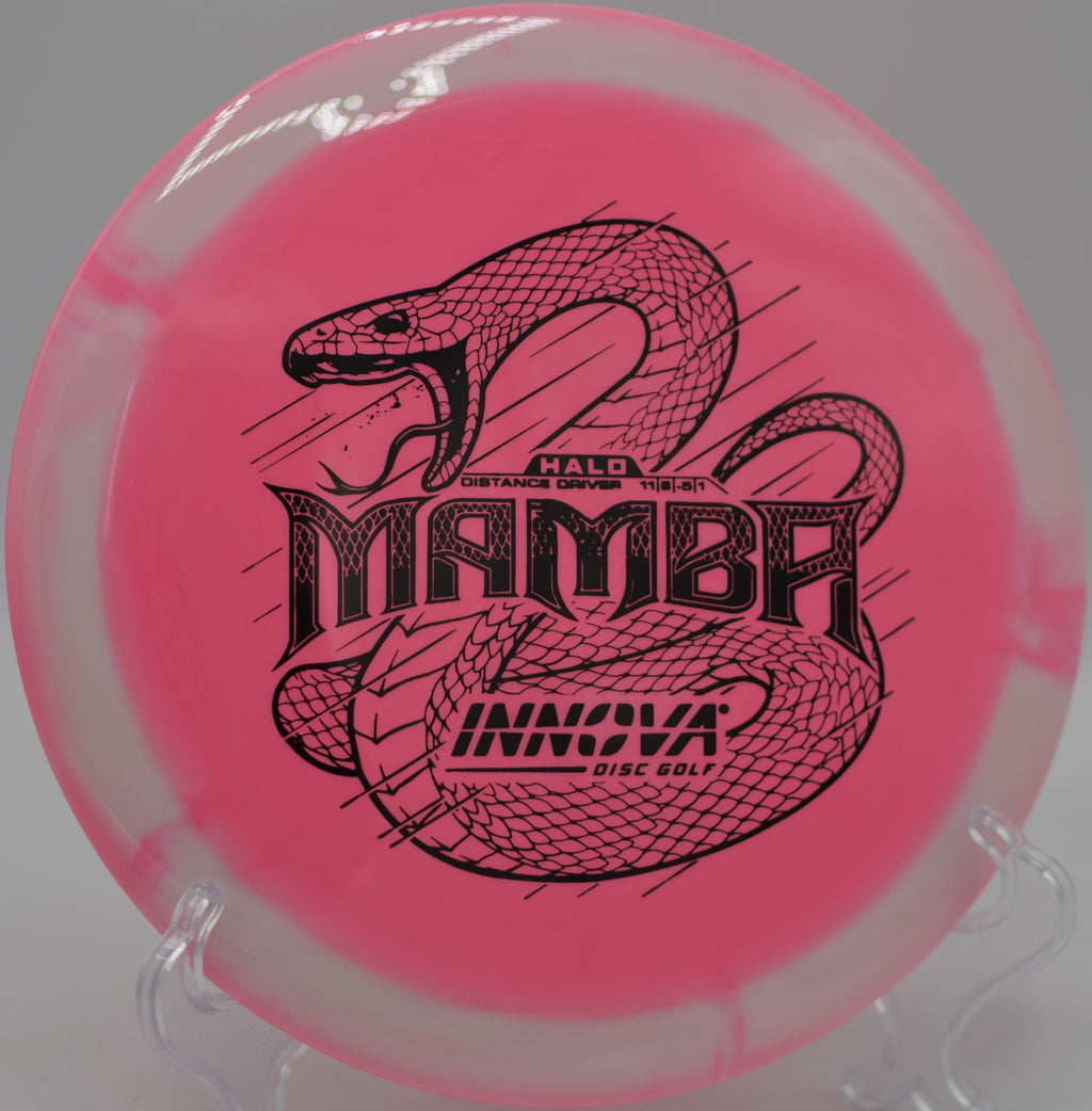 Innova Halo Star Mamba soaring with max glide on a tailwind drive at Morley Field Disc Golf Course in San Diego, California.