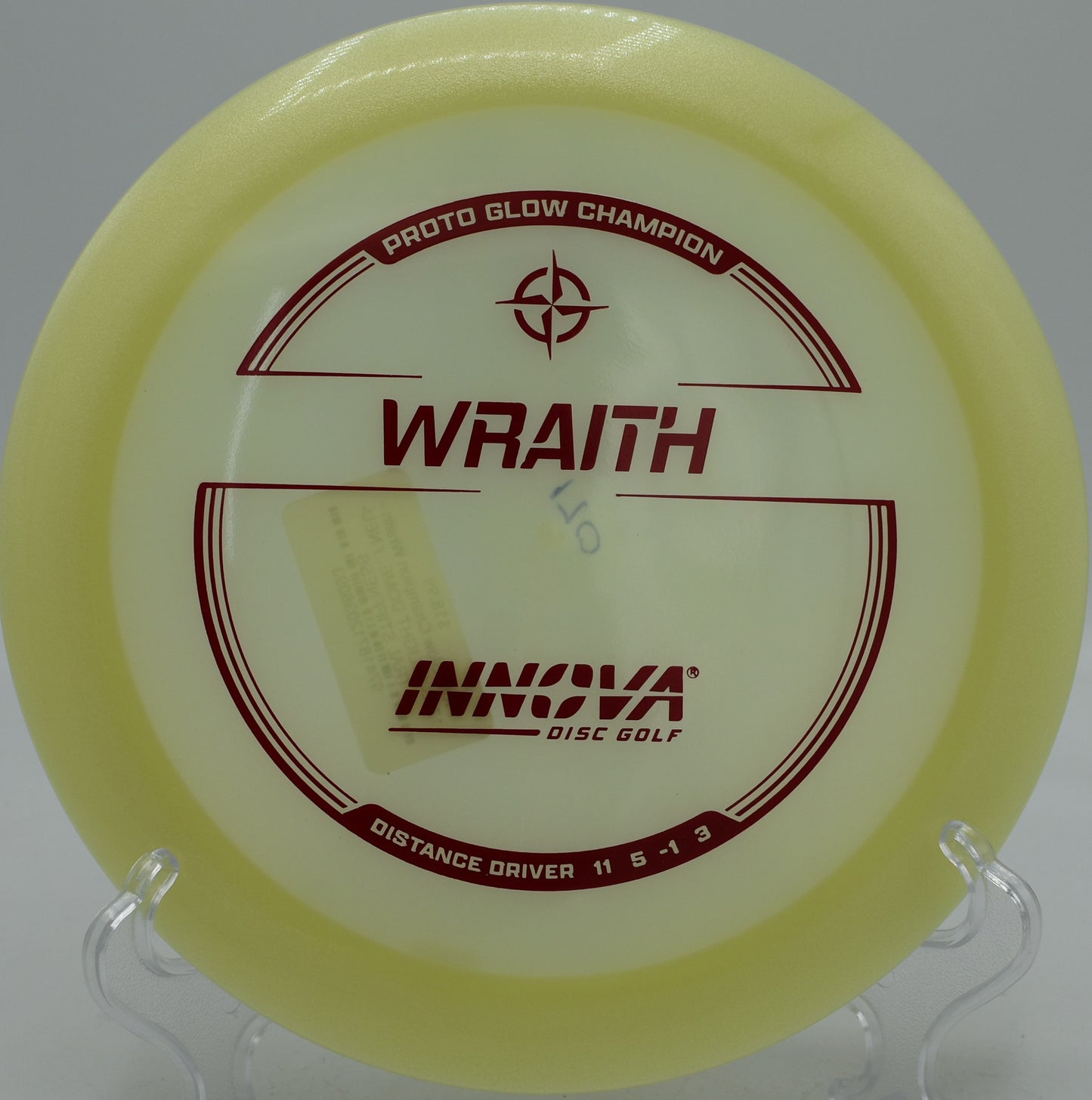 High-speed Proto Glow Wraith slicing through a low ceiling tunnel at Maple Hill Disc Golf Course in Leicester, MA