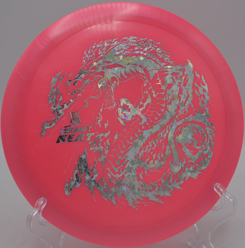 Big Z Heat soaring over rolling hills during a tailwind drive at Freeman Park Disc Golf Course in Idaho Falls, Idaho.