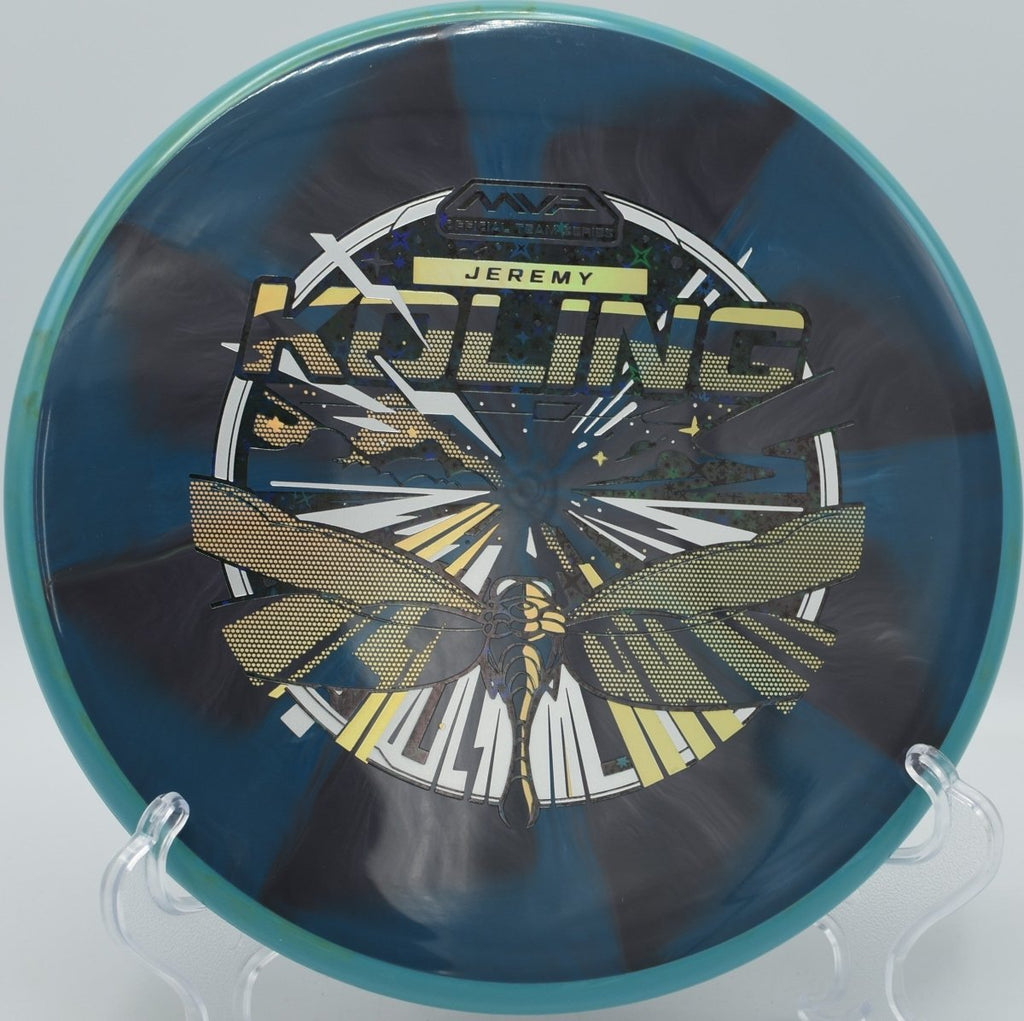 Axiom Tempo Koling Team Series touch forehand upshot at Trophy Club Disc Golf Course in Trophy Club, Texas