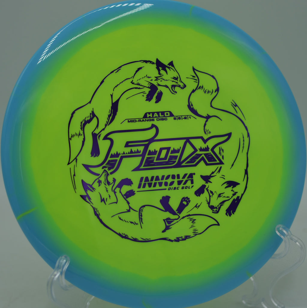 Understable Halo Star Fox gliding long with minimal fade at Morley Field Disc Golf Course in San Diego, California.