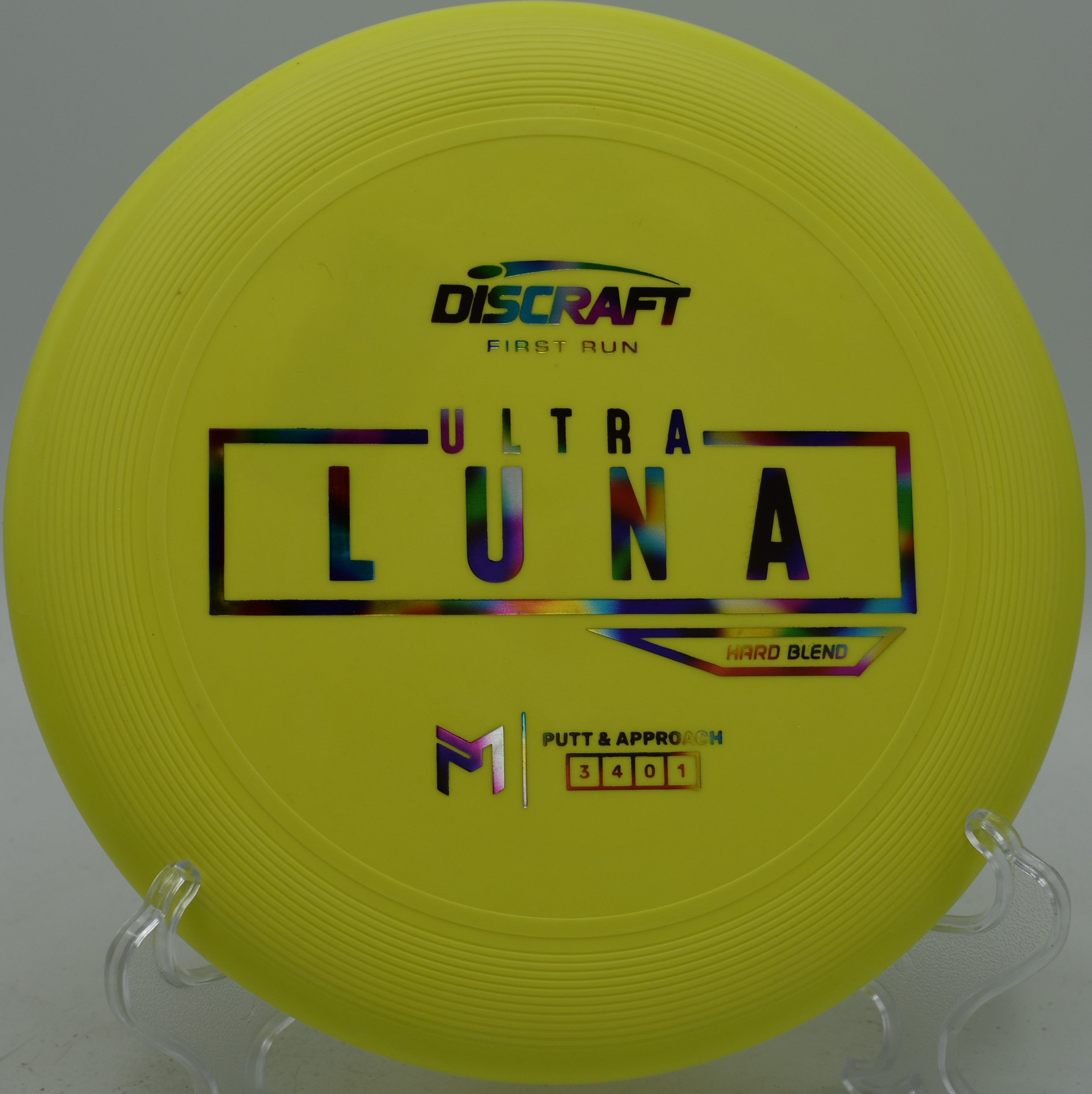 Paul McBeth UltraLuna displayed at Trophy Club DGC, Trophy Club TX for stable approach flights