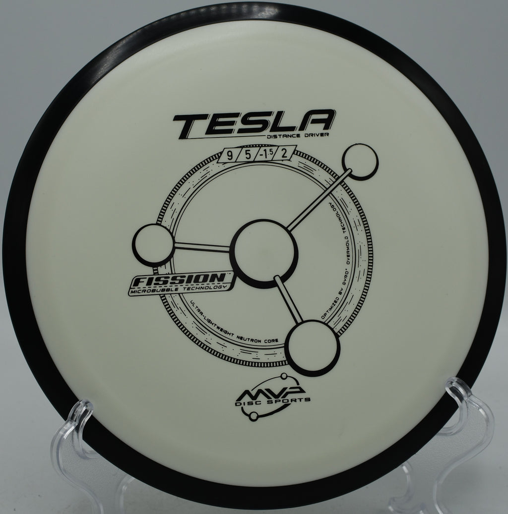 Fission Tesla fired forehand on a flex shot at Veterans Park Disc Golf Course in Arlington, Texas.
