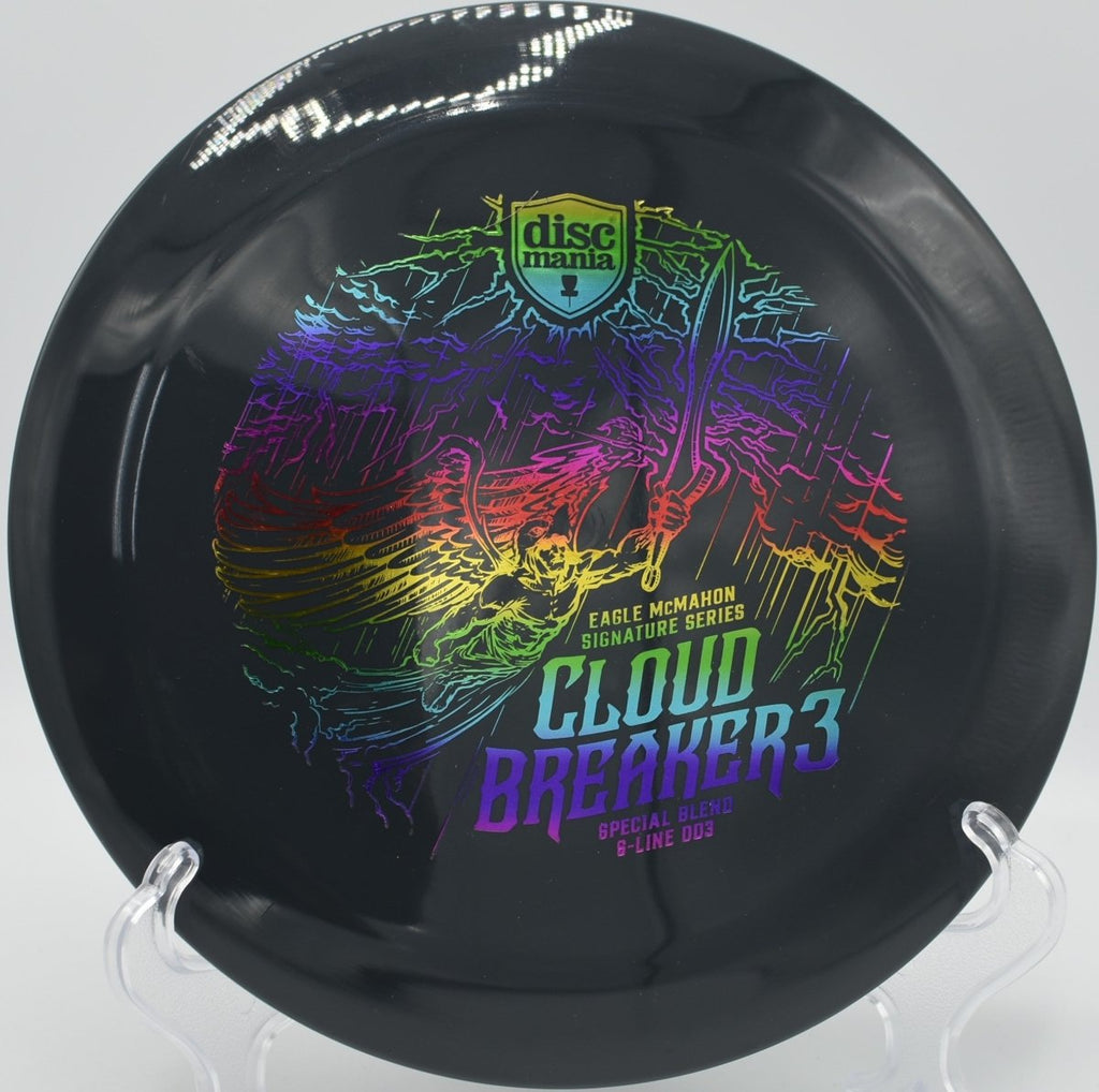 Discmania Cloud Breaker 3 high-speed distance driver flexing down the fairway at Maple Hill Disc Golf Course in Leicester, Massachusetts