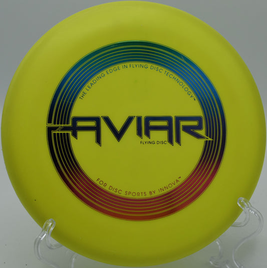 Aviar Sport Disc gliding smoothly on a straight approach at Indian Rock Disc Golf Course, Pennsylvania.