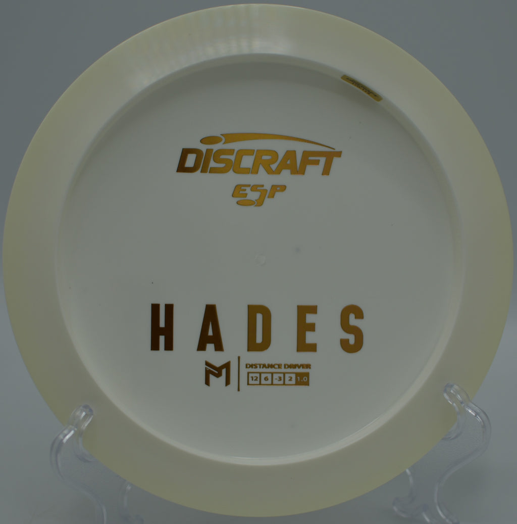 McBeth ESP Hades gliding smooth and straight through open meadows at Diamond X Disc Golf Course in Billings, Montana.