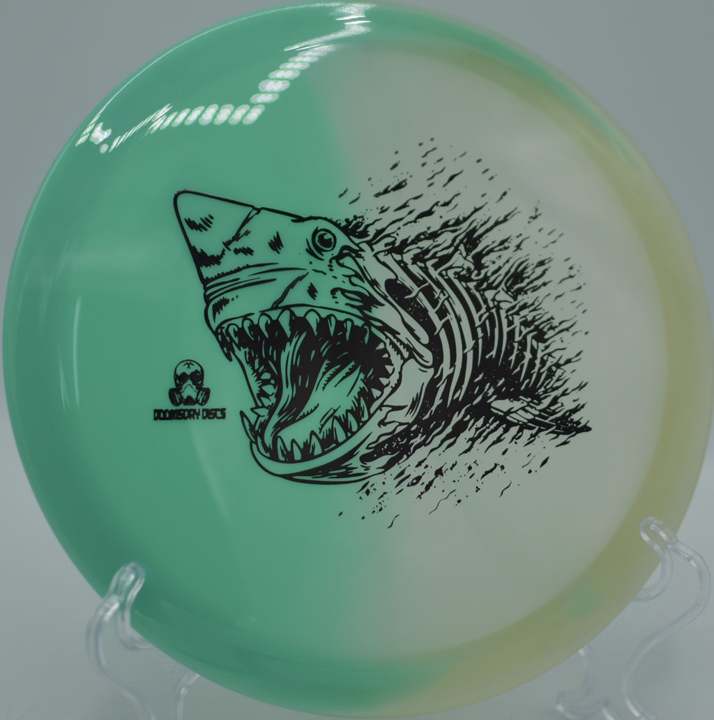 Glow-ready Chemtrail staged against the pines at Horning’s Hideout Highlands in North Plains, OR, perfect for night hyzer flips.