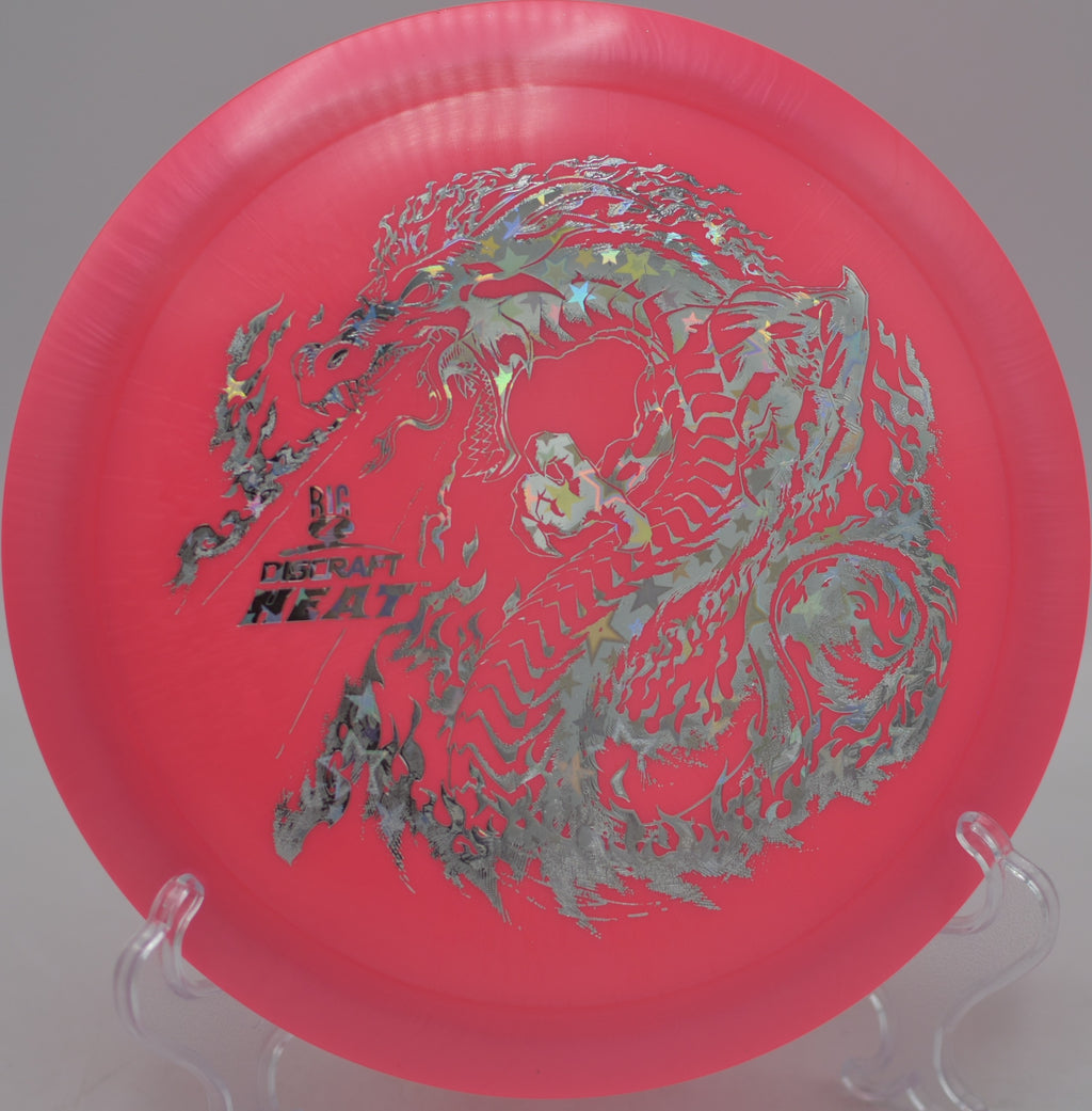 Player gripping the Big Z Heat before a finesse turnover throw at Sister City Park Disc Golf Course in Twin Falls, Idaho.