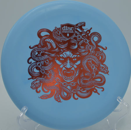 Discmania Medusa Stamp Exo Soft Lumen Link glow putter landing clean putts at Blue Ribbon Pines Disc Golf Course in East Bethel, Minnesota.