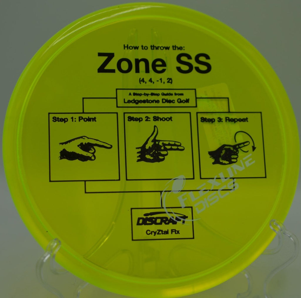 Discraft CryZtal FLX Zone SS delivering clean release control at Lakeview Disc Golf Course in Ogden, Utah