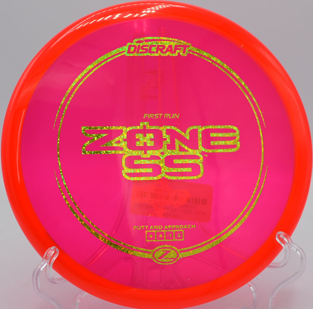 Discraft First Run Z Zone SS making tight gap approach at Timmons Park in Greenville, SC