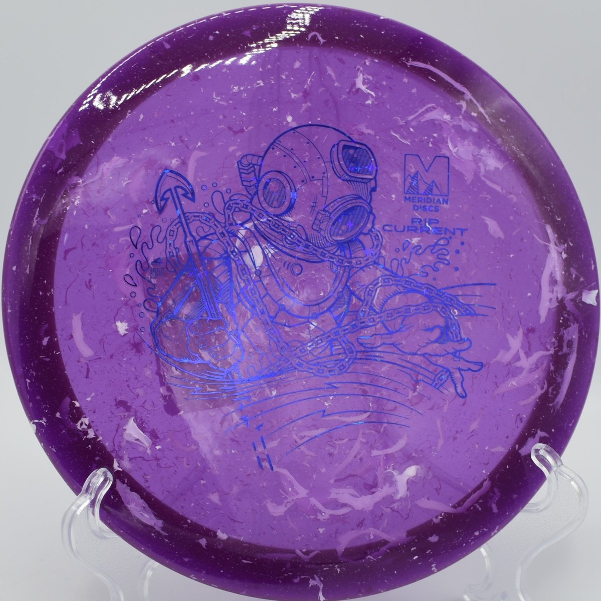 Marbled Clarus Rip Current forehand flex at Airport Lakes Disc Golf Course in Levelland, Texas