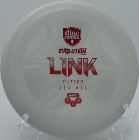 Discmania Link in Exo Hard plastic sinking a circle two putt at Hornets Nest Disc Golf Course in Charlotte, North Carolina.