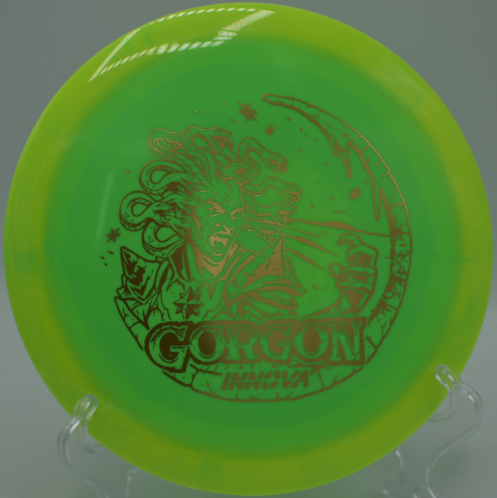 Halo Star Gorgon Holiday Edition shaping a tunnel shot at Hobbs Farm DGC in Carrollton, GA, holding its line with buttery smooth control.