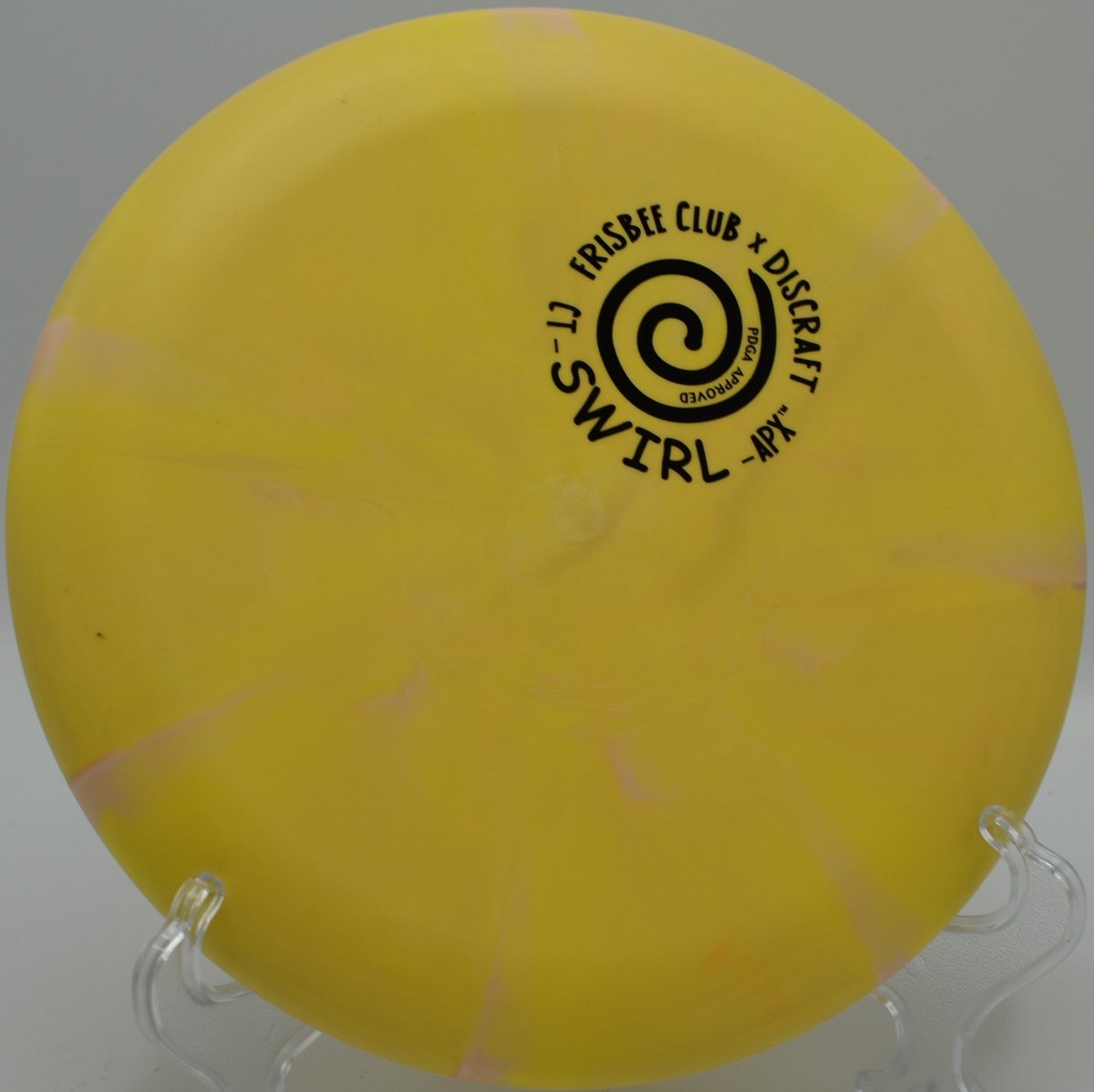 Discraft CT Swirl APX displayed at Sugaw Creek DGC, Charlotte NC for dependable short-game accuracy