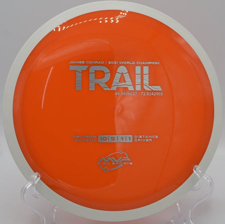 Neutron Trail glide-heavy flex shot at Cold Brook Park Disc Golf Course in Climax, Michigan