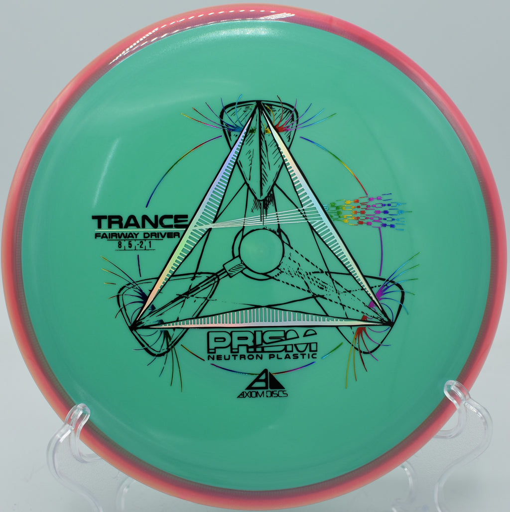 Neutron Prism Trance in flight showing vibrant rim at Trophy Lakes DGC in South Carolina

