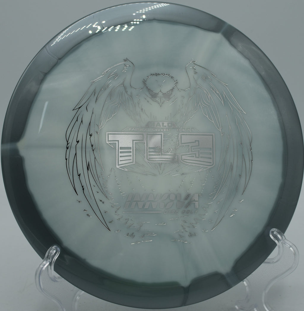 Halo Star TL3 disc flying a smooth turnover fairway line at DeLaveaga Disc Golf Course in Santa Cruz, California