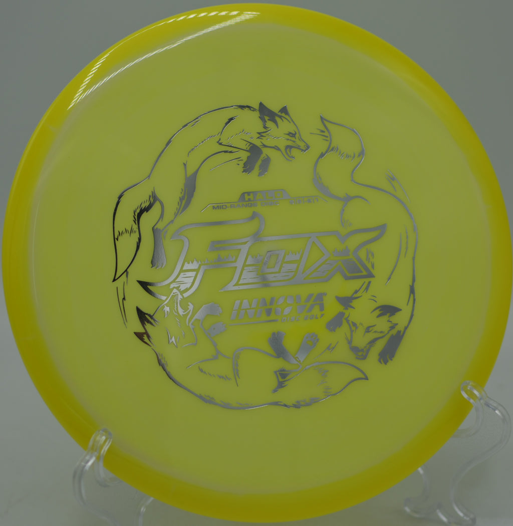 Controlled fairway shot using Innova Halo Star Fox at Blue Ribbon Pines Disc Golf Course in East Bethel, Minnesota.